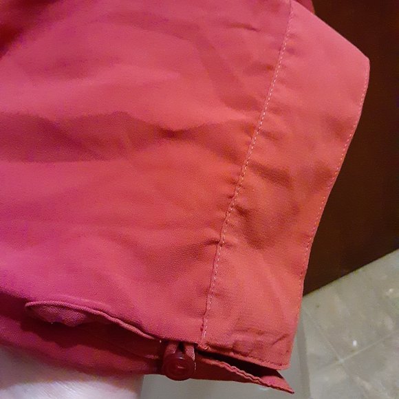 Joanna Plus blouse, mid length sleeve, orange, 2x - Picture 4 of 5